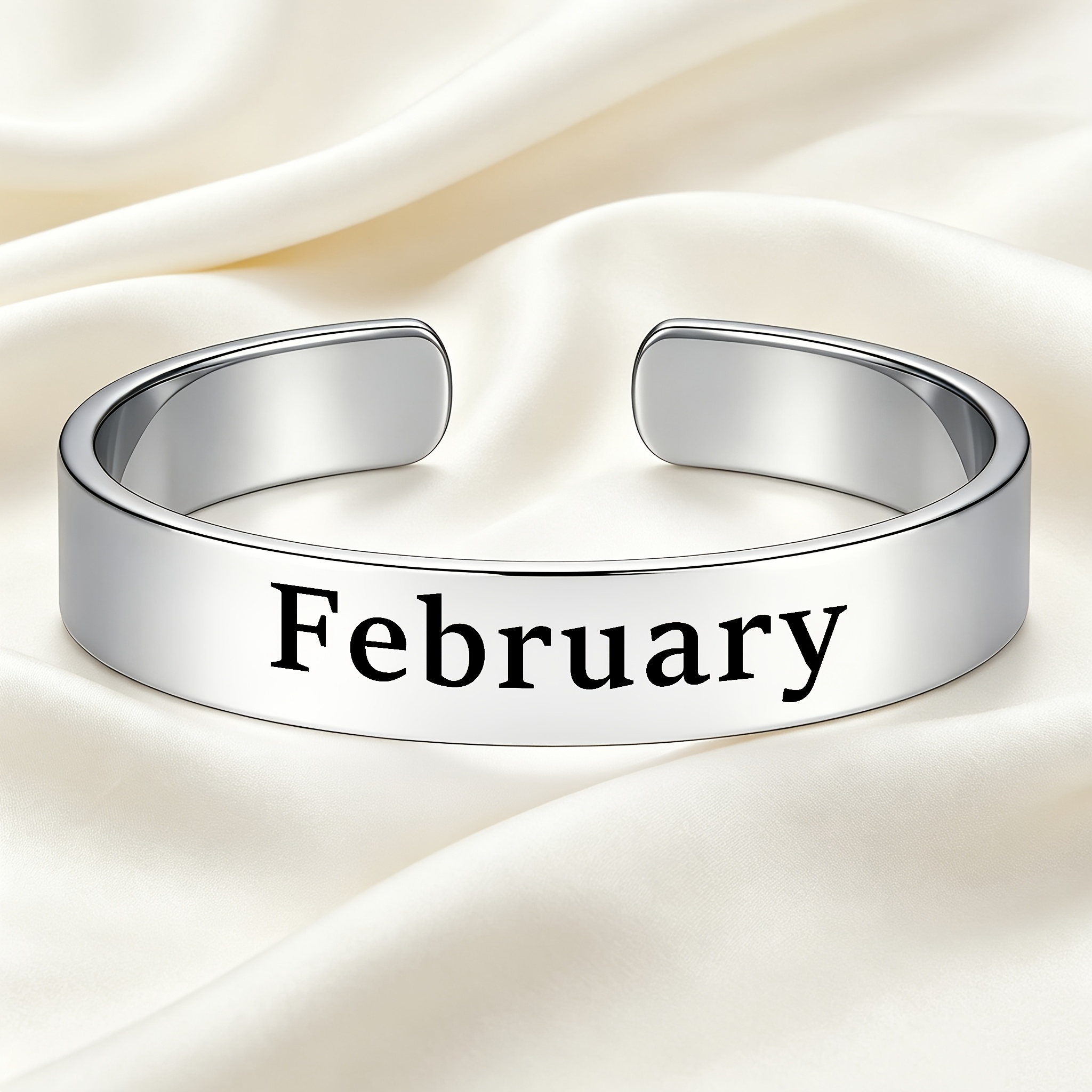 304 Stainless Steel Open Bangle for Special Anniversaries